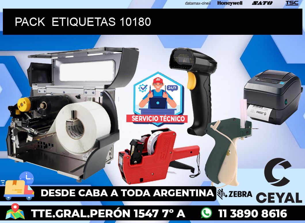 PACK  ETIQUETAS 10180
