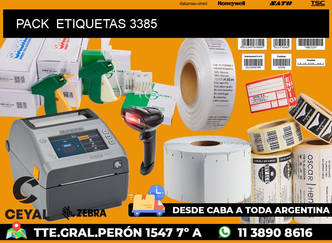 PACK ETIQUETAS 3385