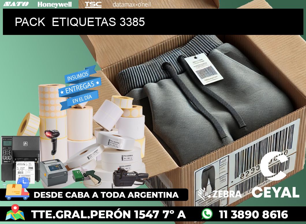 PACK ETIQUETAS 3385
