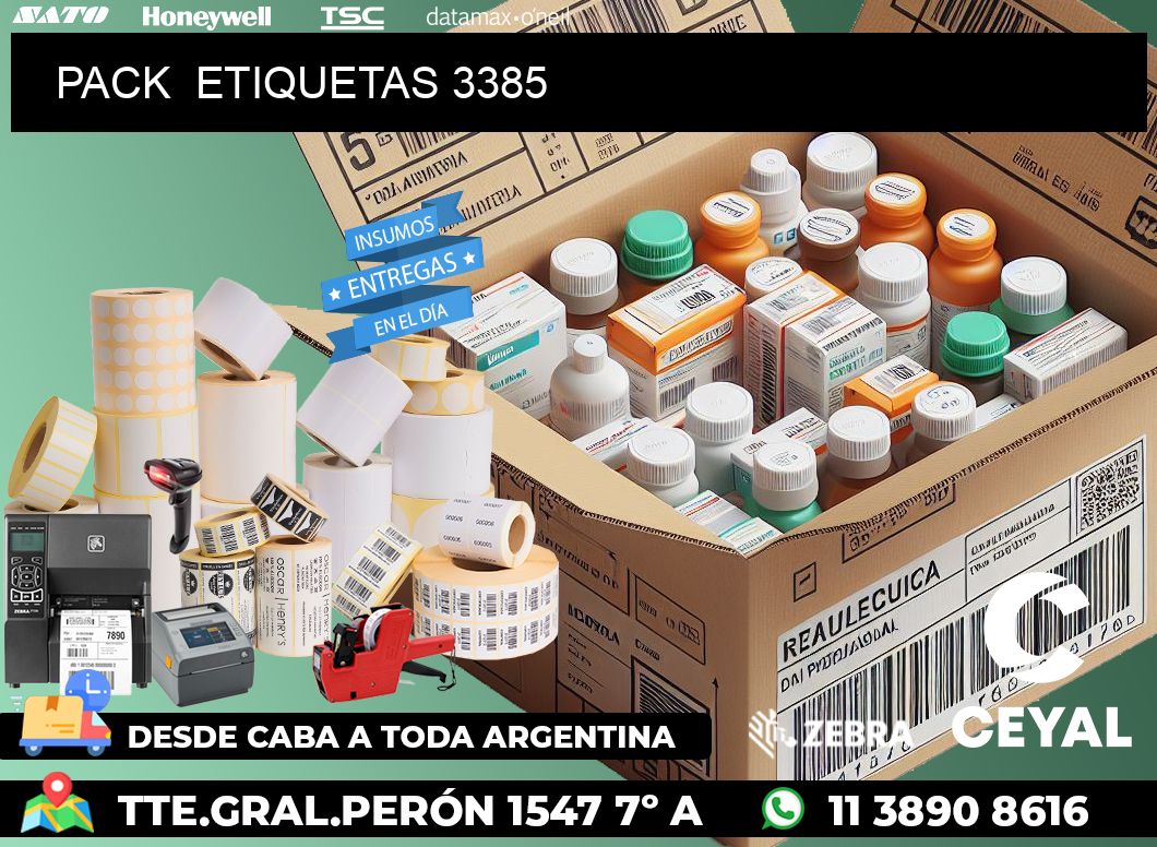 PACK ETIQUETAS 3385