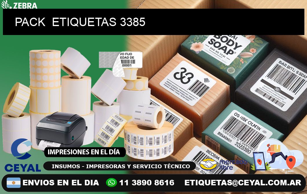 PACK ETIQUETAS 3385