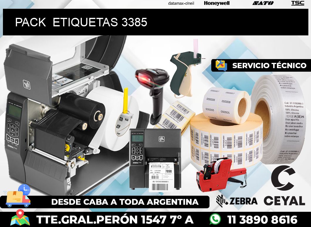 PACK ETIQUETAS 3385