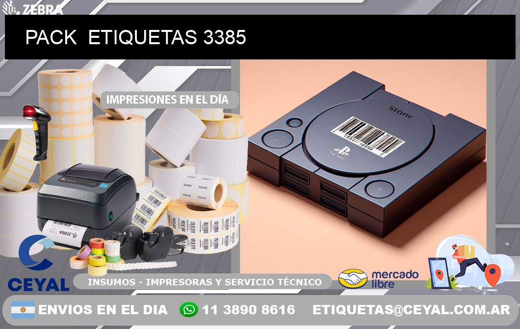 PACK ETIQUETAS 3385