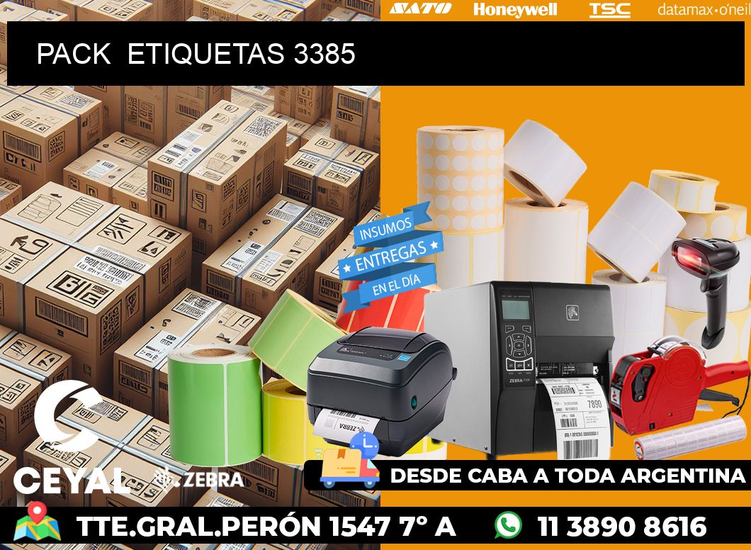 PACK ETIQUETAS 3385