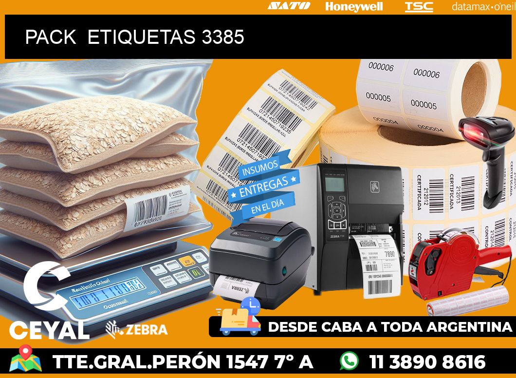 PACK ETIQUETAS 3385