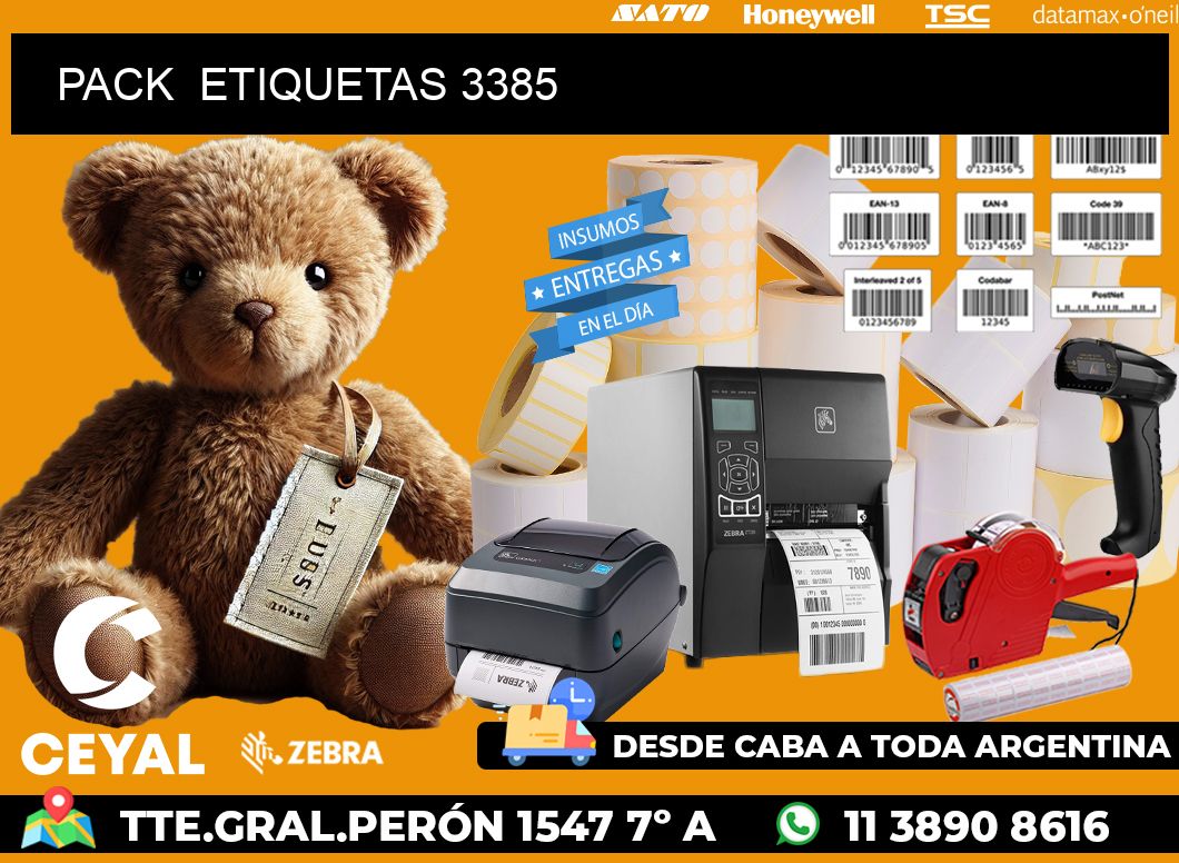 PACK ETIQUETAS 3385