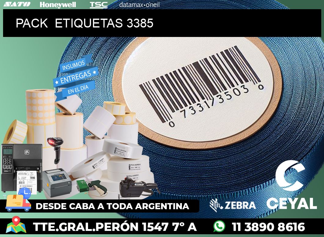 PACK ETIQUETAS 3385