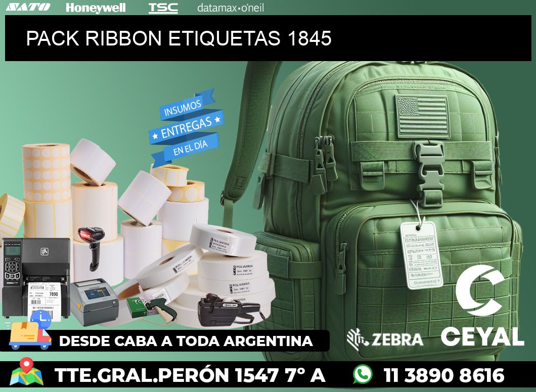 PACK RIBBON ETIQUETAS 1845