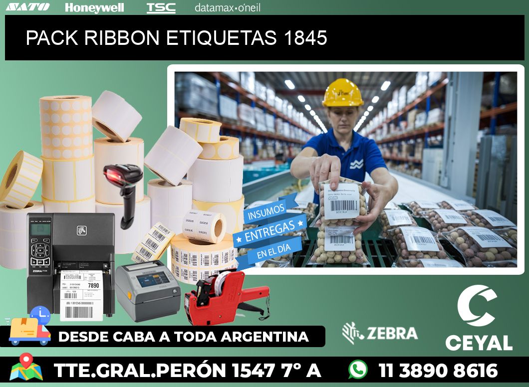 PACK RIBBON ETIQUETAS 1845