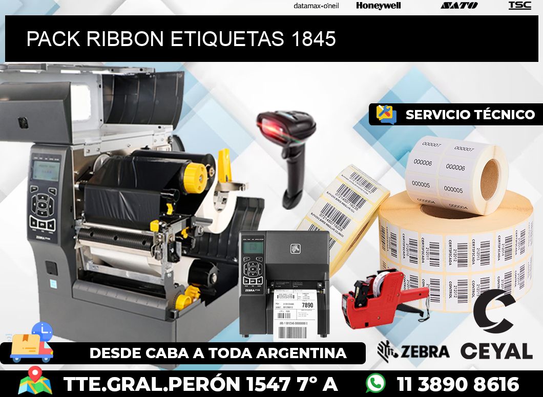 PACK RIBBON ETIQUETAS 1845