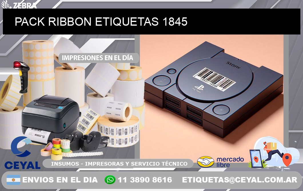 PACK RIBBON ETIQUETAS 1845