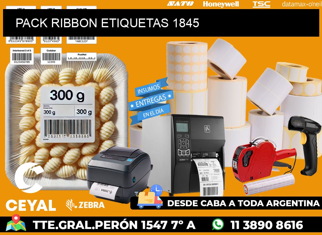 PACK RIBBON ETIQUETAS 1845