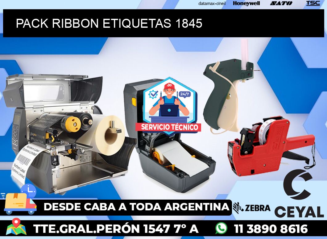 PACK RIBBON ETIQUETAS 1845