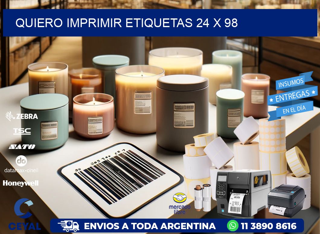 QUIERO IMPRIMIR ETIQUETAS 24 x 98