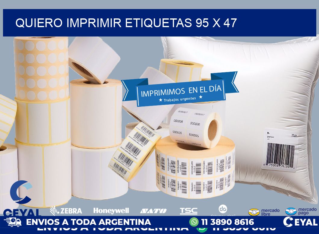 QUIERO IMPRIMIR ETIQUETAS 95 x 47