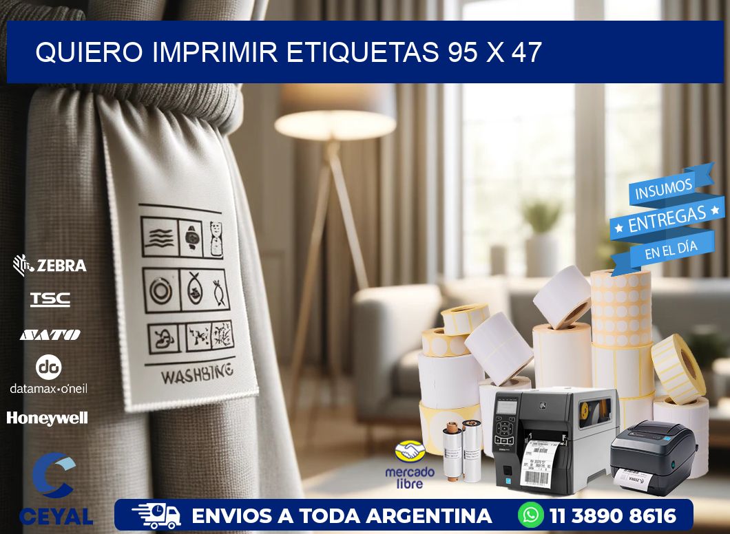 QUIERO IMPRIMIR ETIQUETAS 95 x 47