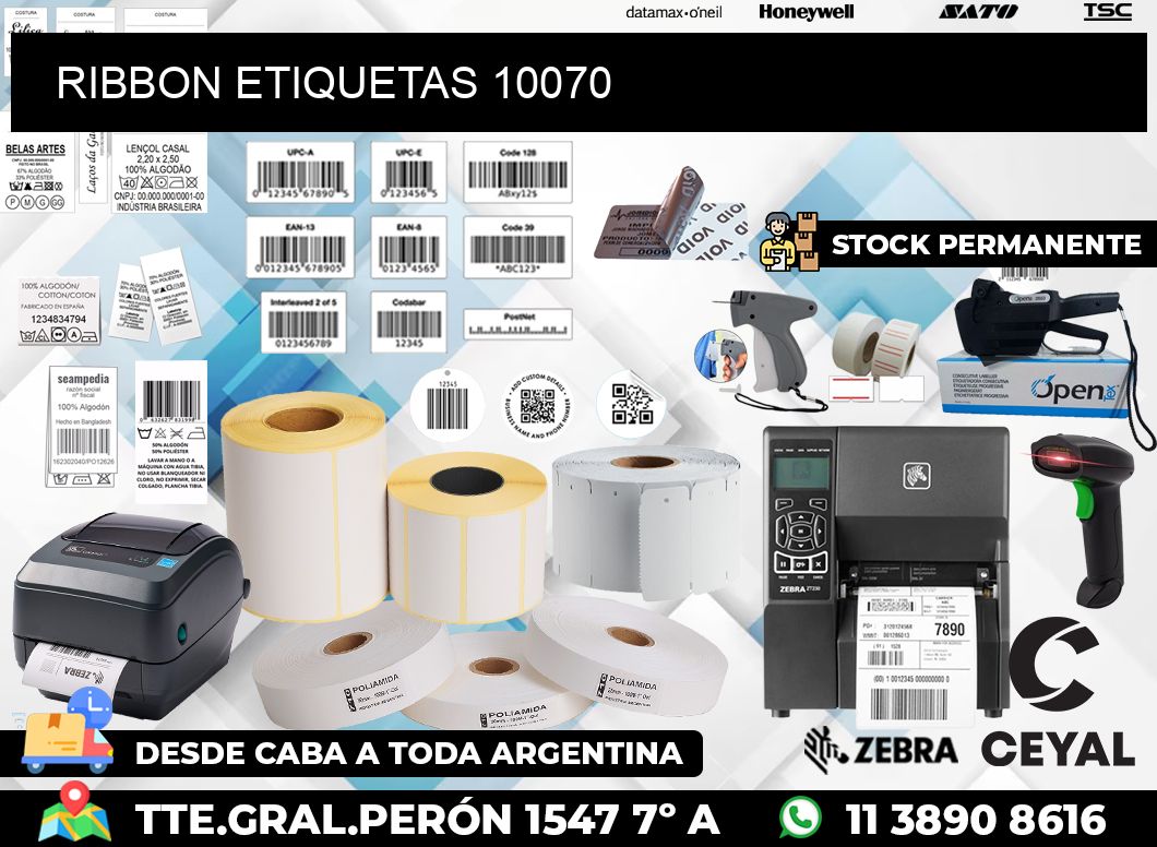 RIBBON ETIQUETAS 10070