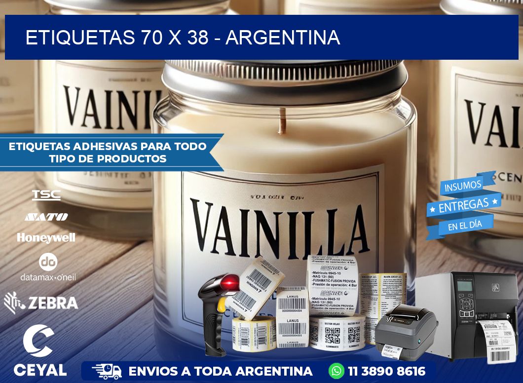 ETIQUETAS 70 x 38 - ARGENTINA