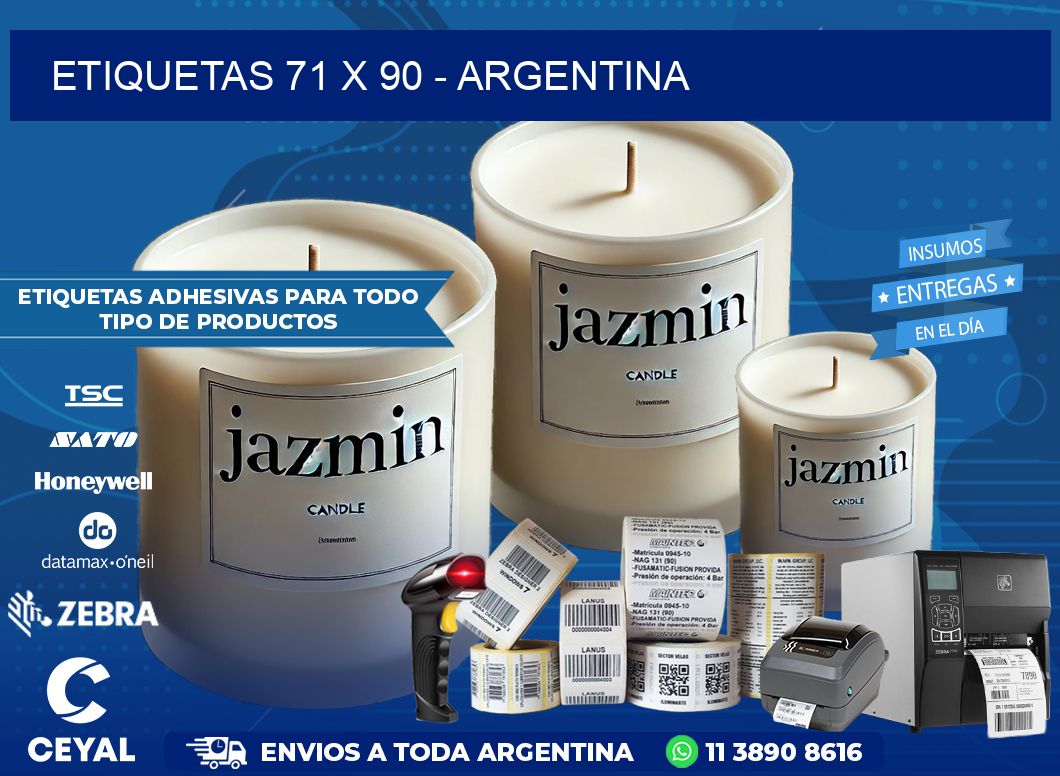 ETIQUETAS 71 x 90 - ARGENTINA