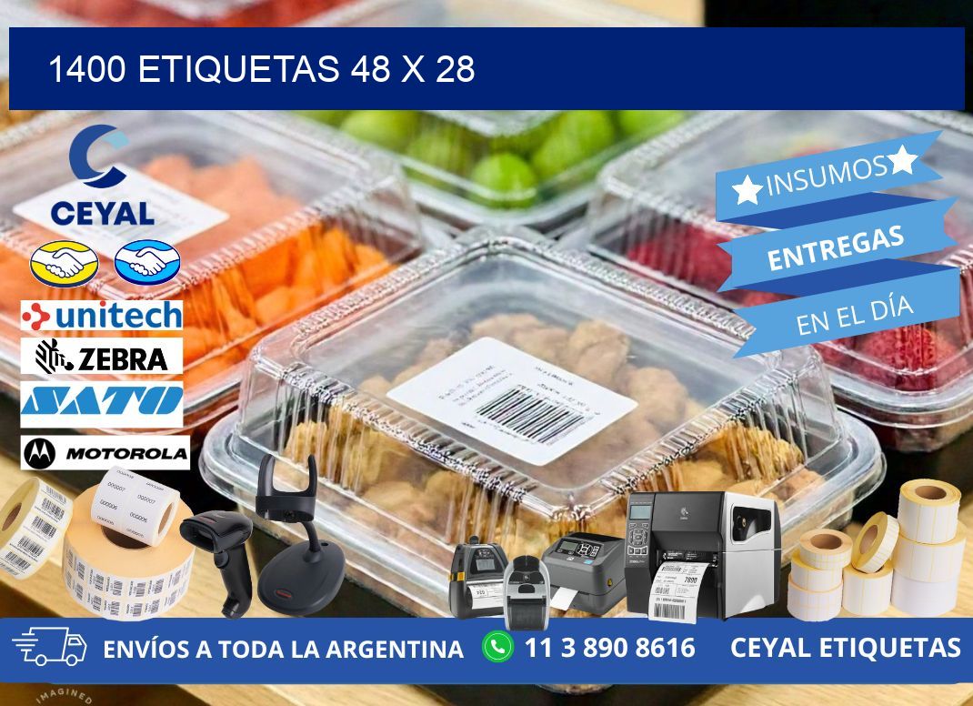 1400 ETIQUETAS 48 x 28