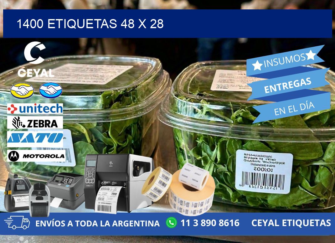 1400 ETIQUETAS 48 x 28