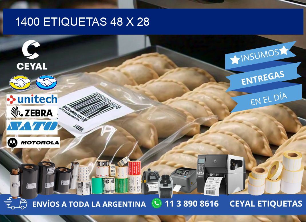1400 ETIQUETAS 48 x 28