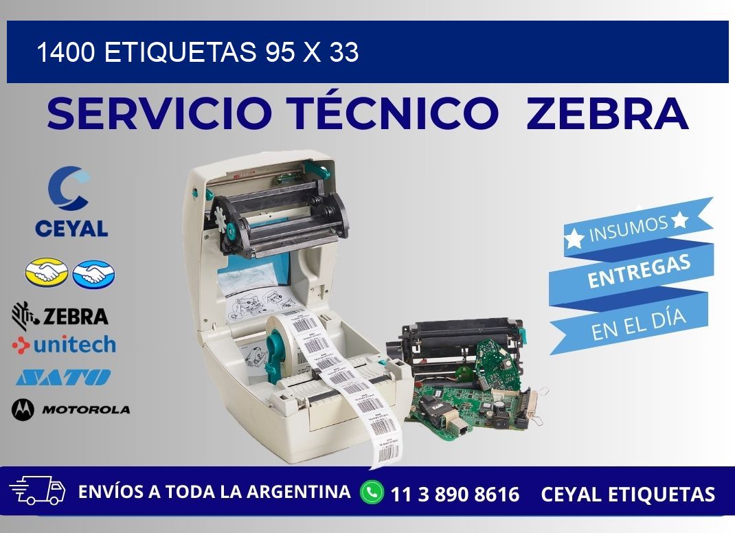 1400 ETIQUETAS 95 x 33