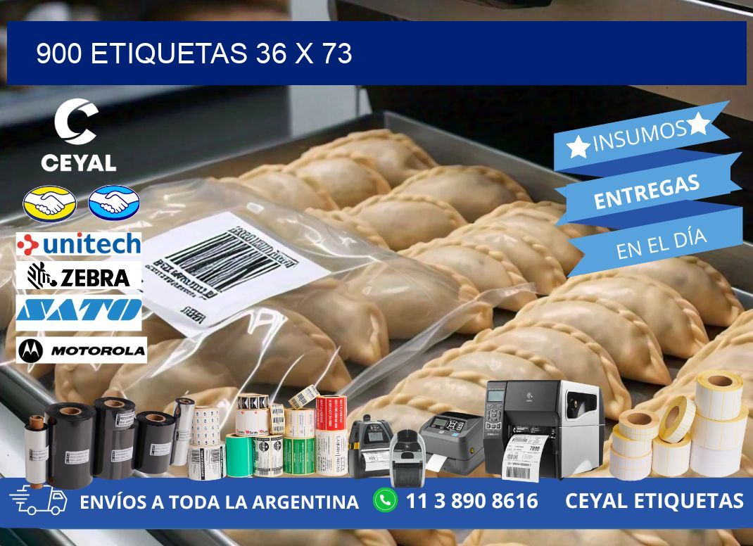 900 ETIQUETAS 36 x 73
