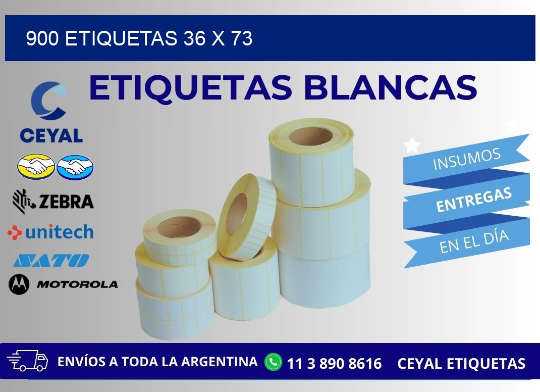 900 ETIQUETAS 36 x 73