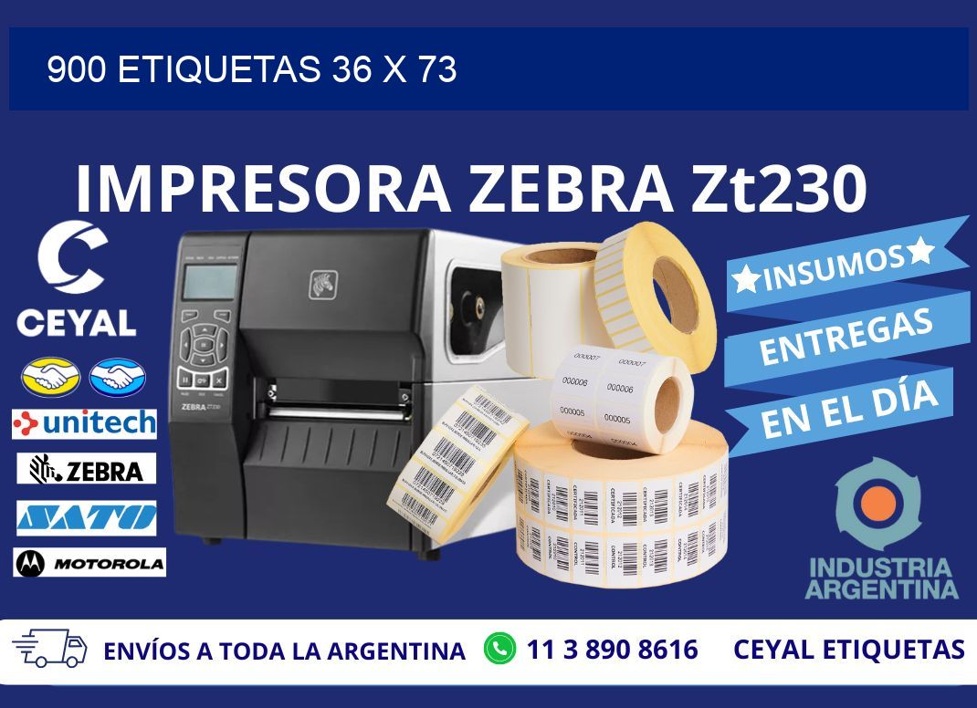 900 ETIQUETAS 36 x 73