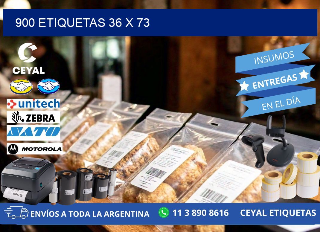 900 ETIQUETAS 36 x 73