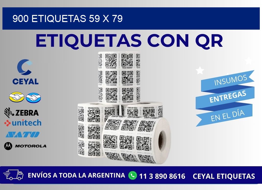 900 ETIQUETAS 59 x 79
