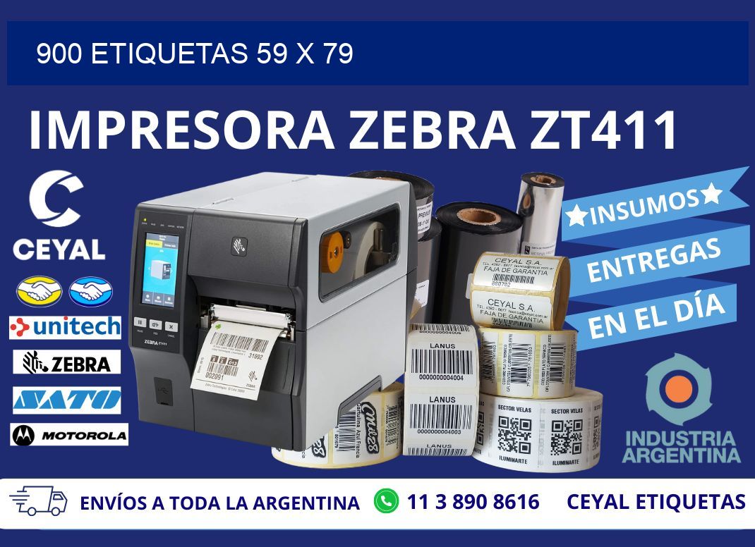 900 ETIQUETAS 59 x 79