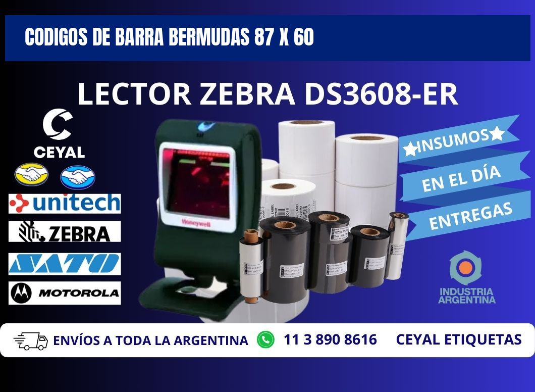 CODIGOS DE BARRA BERMUDAS 87 x 60