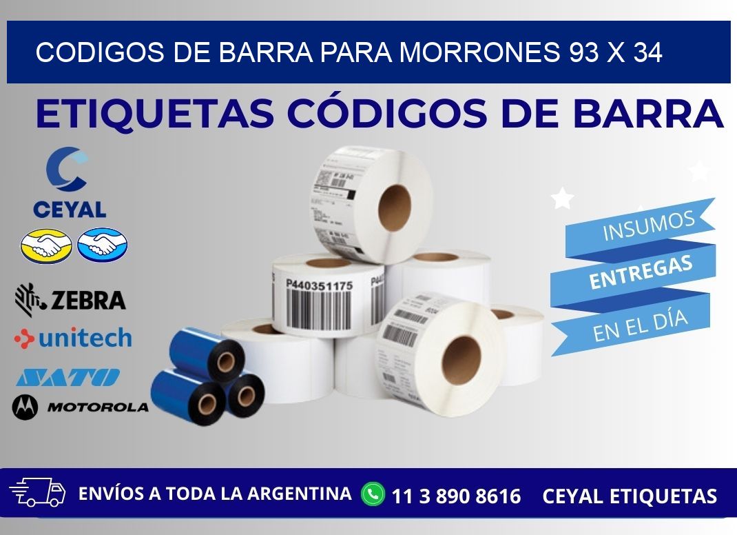 CODIGOS DE BARRA PARA MORRONES 93 x 34
