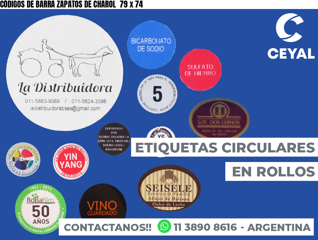 CÓDIGOS DE BARRA ZAPATOS DE CHAROL 79 x 74