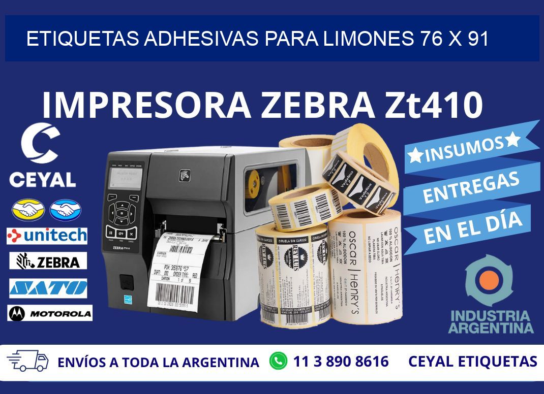ETIQUETAS ADHESIVAS PARA LIMONES 76 x 91