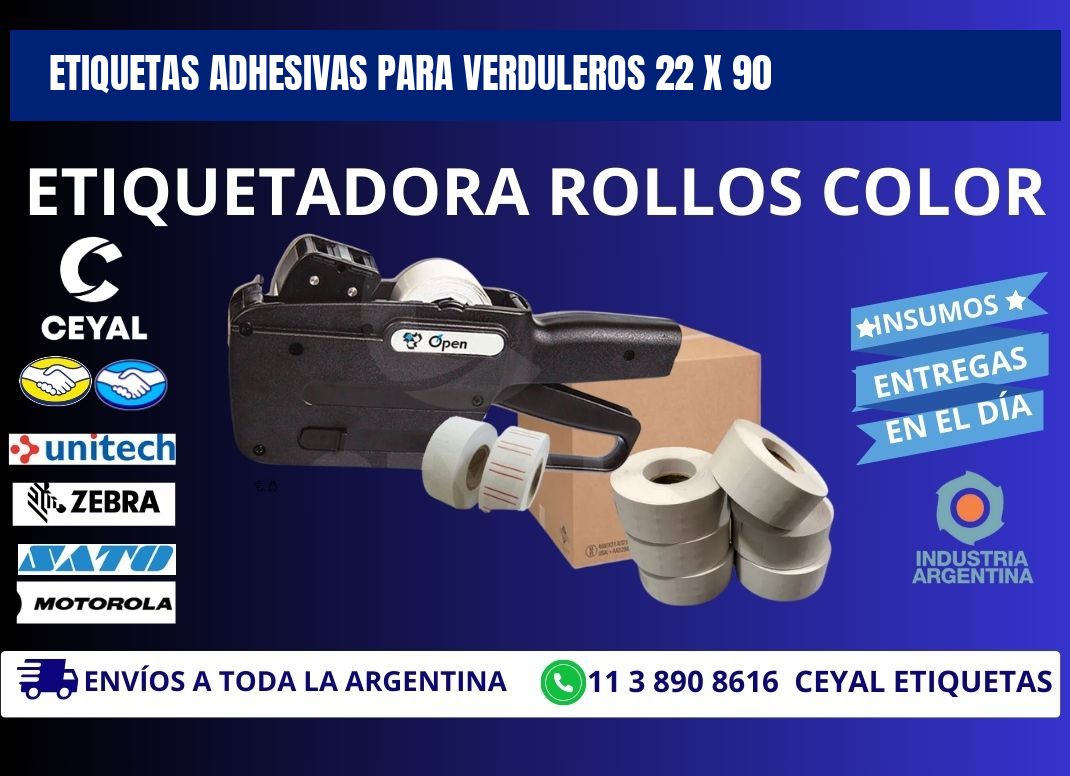 ETIQUETAS ADHESIVAS PARA VERDULEROS 22 x 90