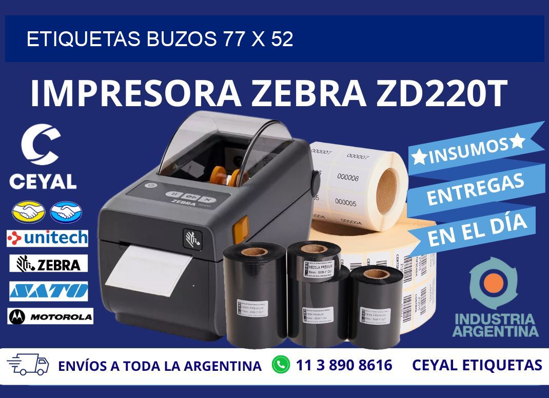 ETIQUETAS BUZOS 77 x 52