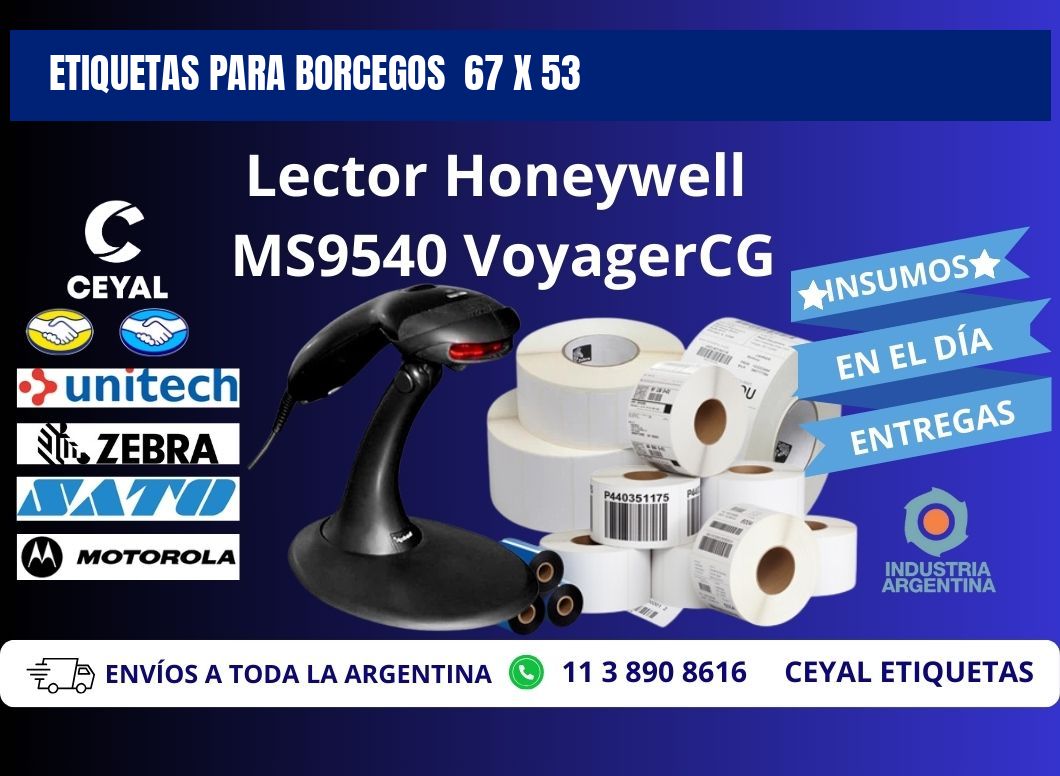 ETIQUETAS PARA BORCEGOS 67 x 53