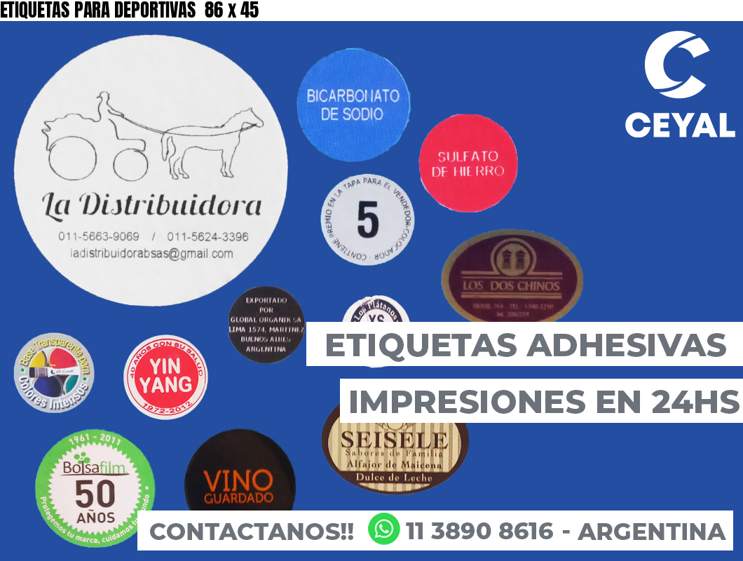 ETIQUETAS PARA DEPORTIVAS 86 x 45