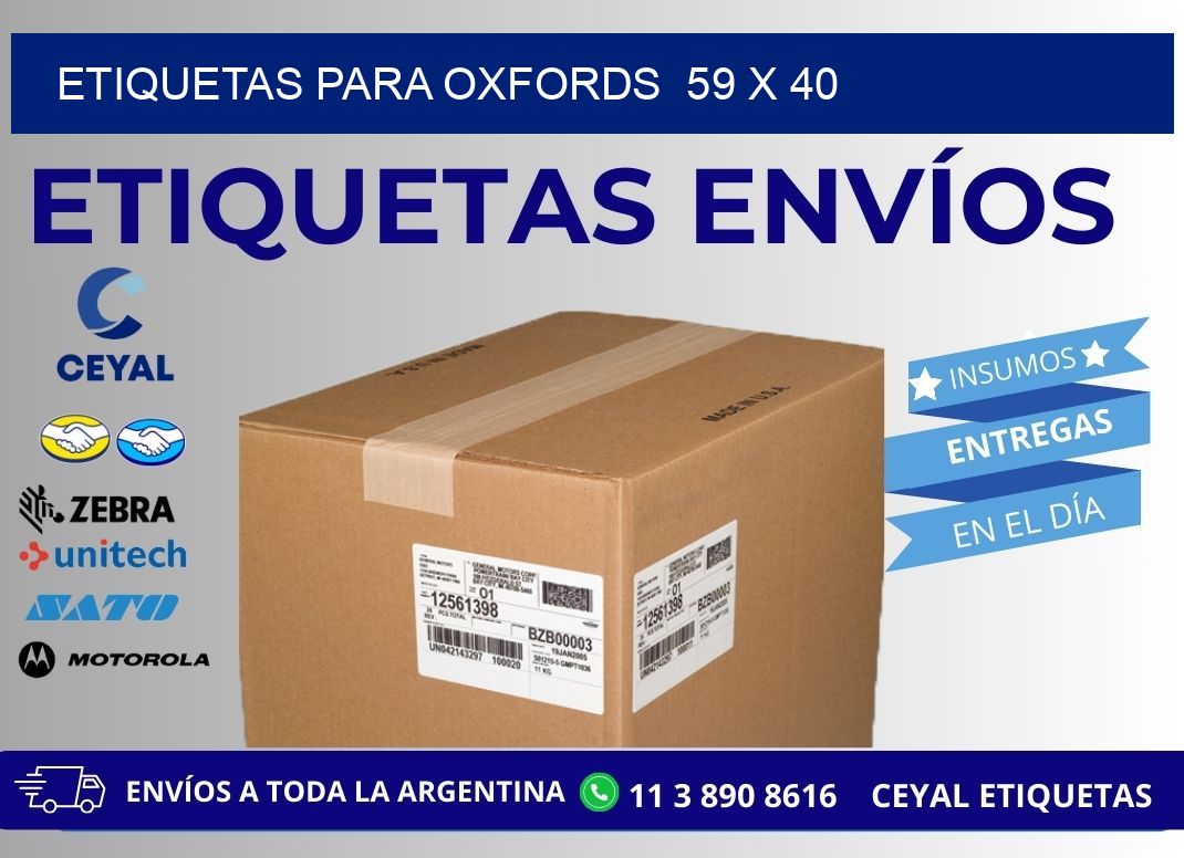 ETIQUETAS PARA OXFORDS  59 x 40