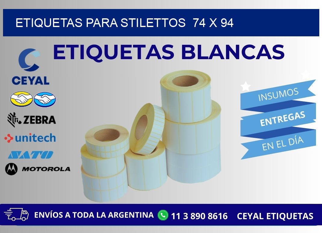 ETIQUETAS PARA STILETTOS  74 x 94