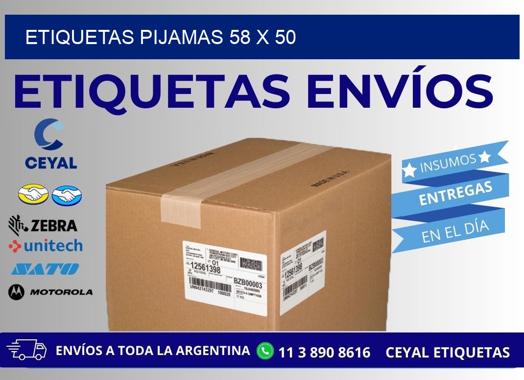 ETIQUETAS PIJAMAS 58 x 50