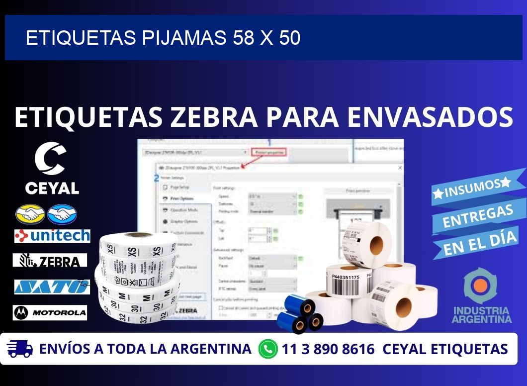 ETIQUETAS PIJAMAS 58 x 50
