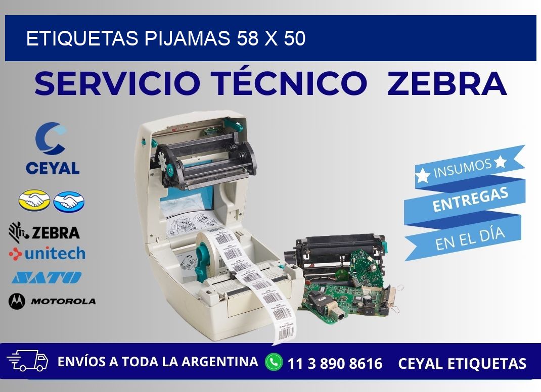 ETIQUETAS PIJAMAS 58 x 50