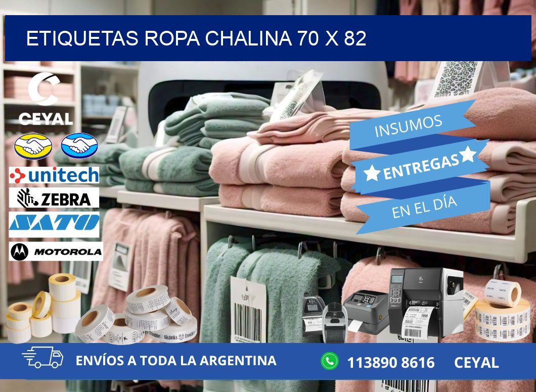 ETIQUETAS ROPA CHALINA 70 x 82