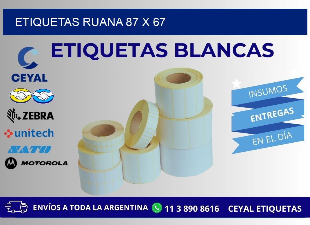 ETIQUETAS RUANA 87 x 67