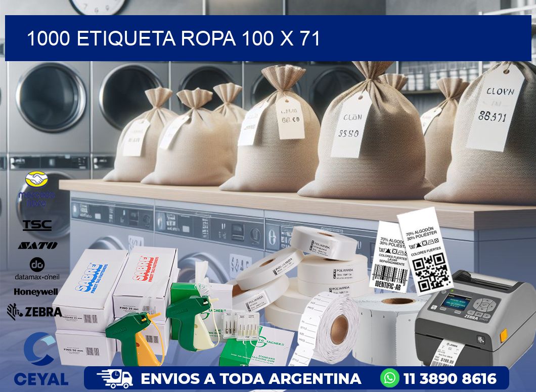 1000 ETIQUETA ROPA 100 x 71