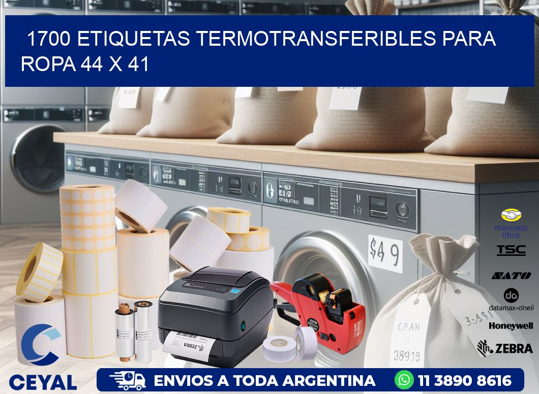 1700 ETIQUETAS TERMOTRANSFERIBLES PARA ROPA 44 x 41